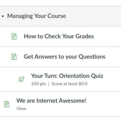 orientation example